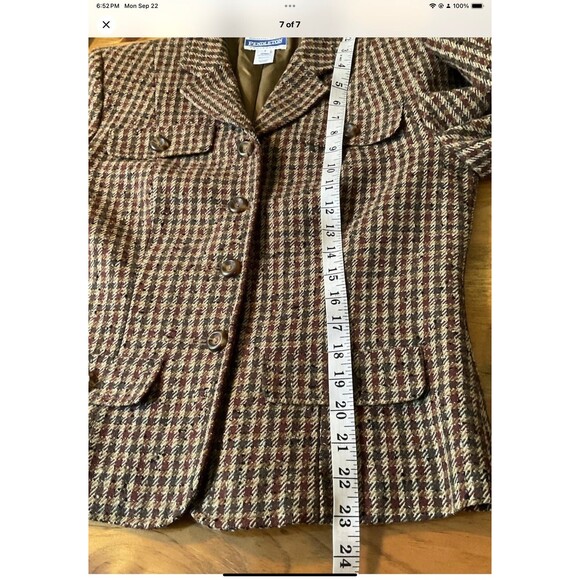 Pendleton Knockabouts Houndstooth Blazer Vintage Womens 6 USA Wool Blend - Picture 7 of 7